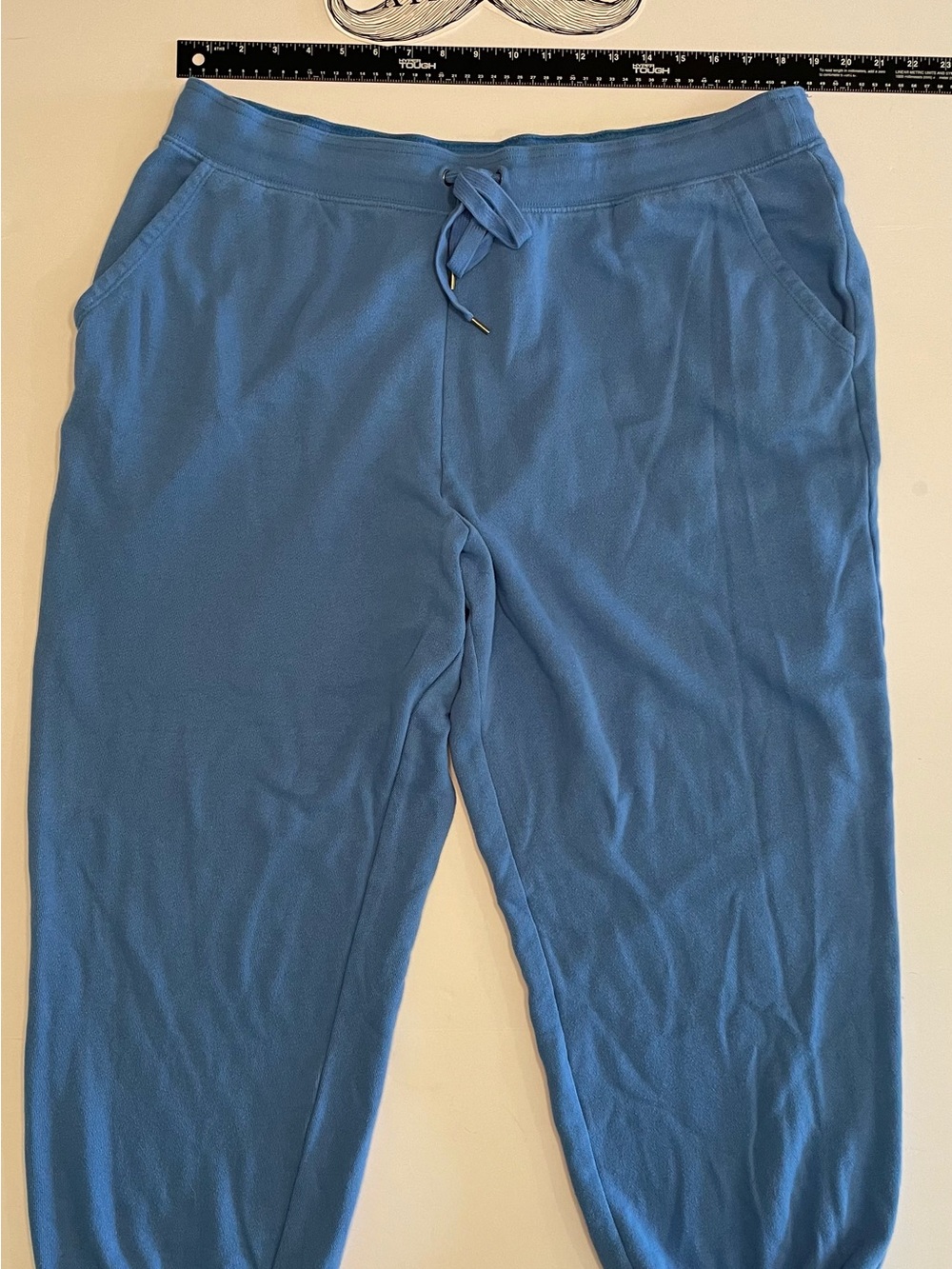 Aerie Womens XXL Fleece Joggers Sweatpants Drawstring Pockets Soft Blue
